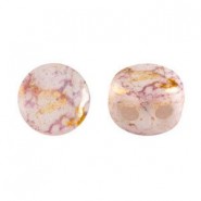 Les perles par Puca® Kalos kralen Opaque mix rose/gold ceramic look 03000/15695